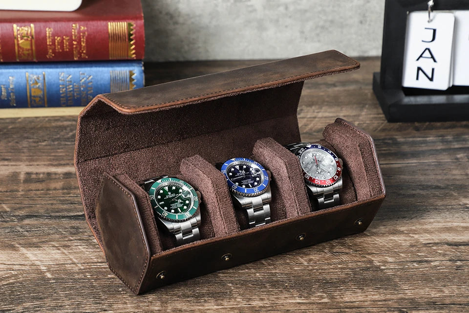 Premium Leather Watch Case