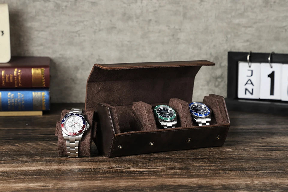 Premium Leather Watch Case